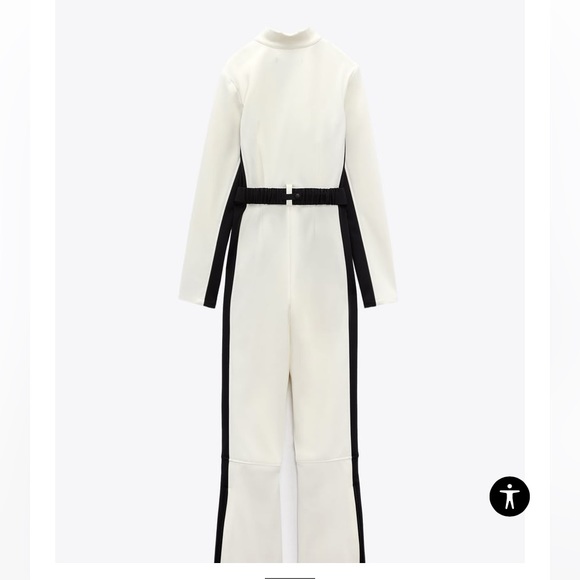 Windproof and waterproof jumpsuit ski collection WHITE NWT M - Picture 2 of 7